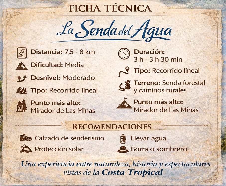 ficha técnica senda del agua