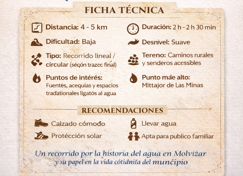 ficha técnica de la ruta